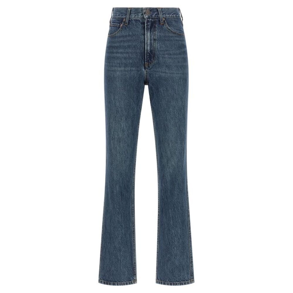 CO Blue Cotton Flared Women's Jeans
